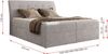 Boxspringbett DAGOS 160 x 200 cm mit Kopfteil, Lattenrost und Stauraum – Doppelbett mit Matratze & Topper Visco , stabile Konstruktion, Bettkasten, modernes Design - Hellgrau Schenille glatt - H4 Bild 5