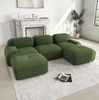 Modulares Ecksofa 75cm×298cm×178cm aus Cordstoff – rahmenlos, ohne Montage, mit geschwungenen Armlehnen in Grün Bild 1