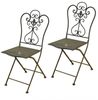 HTI-Living Gartenstuhl Gartenstuhl 2er Set Lily Braun (Set, 2 St), Metallstuhl Klappstuhl Bild 3