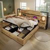 MODFU Holzbett mit Schubladen und Stauraum (Doppelbett, 1-tlg, 180×200cm, mit Matratze (H20cm), mit USB&Type-C Ladeanschluss Bild 3