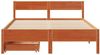 vidaXL Massivholzbett ohne Matratze Wachsbraun 135x190 cm Kiefernholz 3301766 Bild 4