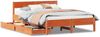 vidaXL Massivholzbett ohne Matratze Wachsbraun 135x190 cm Kiefernholz 3301766 Bild 2