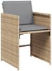 vidaXL 11-tlg. Garten-Essgruppe mit Kissen Beigemischung Poly Rattan 3211152 Bild 5