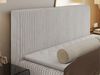 Boxspringbett mit Kopfteil und Topper Visco, Cord Bett - TILIANO - 200 x 200 cm - Hellgrau Cord - H3 Bild 4