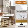 Runde Couchtische 2er-Set Beistelltisch Metallrahmen Wohnzimmer Schlafzimmer Bild 5