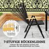 MC Star Gartenlounge-Set Sitzgruppe klappbar für 6 Personen 1 Tisch+6 Stühle, (Gartenmöbel Set Sitzgarnitur Aluminium Mesh Schwarz) Bild 3