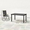 MC Star Gartenlounge-Set Sitzgruppe klappbar für 6 Personen 1 Tisch+6 Stühle, (Gartenmöbel Set Sitzgarnitur Aluminium Mesh Schwarz) Bild 2