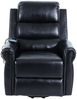 Fernsehsessel HWC-K63, Relaxsessel Sessel, Liegefunktion Aufstehhilfe Massage Heizfunktion, Kunstleder ~ schwarz Bild 5