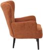 Lounge-Sessel HWC-K37, Cocktail-/Ohrensessel Polsterstuhl Retro Vintage Stoff Chenille (500g/m²) Öko-Tex ~ orange Bild 5