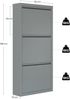Woltu Schuhschrank mit 3 Klappen, für 9 Paar Schuhe, Schuhregal aus Metall Bild 2