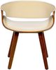 Esszimmerstuhl VIZON - Kunstleder Walnuss/creme 62x52x76 cm | Essstühle Esszimmerstühle Küchenstühle Wohnzimmerstühle Bild 3