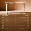 Desktronic HomePro Elektrisch höhenverstellbarer Schreibtisch 140x70cm Weiß/Grau mit Memory-Funktion, Anti-Kollisions Technologie, USB-A und USB-C-Ladeanschlüssen Bild 5