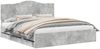 vidaXL Bettrahmen mit Kopfteil Betongrau 200 x 200 cm Ingenieurs Holz 3413383 Bild 2