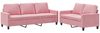 vidaXL 2-tlg. Sofagarnitur mit Kissen Rosa Samt 3201519 Bild 2
