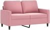 vidaXL 2-tlg. Sofagarnitur mit Kissen Rosa Samt 3201519 Bild 3