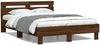 vidaXL Bettgestell mit Kopfteil Braun Eichen-Optik 135x190 cm 3207447 Bild 2