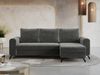 Ecksofa L-form, Bettsofa mit Schlaffunktion, zwei Bettkasten - AXEL - Grau Velours Bild 2
