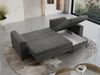 Ecksofa L-form, Bettsofa mit Schlaffunktion, zwei Bettkasten - AXEL - Grau Velours Bild 5