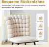 Cremeweiße Samt-Kugelketten-Esszimmerstühle (2er-Set),Schwarz gespritzte Metallbeine + stabile Unterstützung moderner Luxus-Stil passend für Esszimmer Wohnzimmer und Garderobebereiche,Samt,Cremeweiß, Bild 5