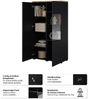 OTTO home Vitrine Modo, Breite 80 cm, moderner griffloser Vitrineschrank Vitrine mit viel Stauraum, Einlegeböden verstellbar, Glastür Bild 3