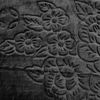 Almina Extra Weiche Wolldecke 160x220 cm 100% PES mit Blumen Muster Waschmaschinengeeignet Schwarz Bild 3