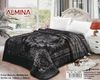 Almina Extra Weiche Wolldecke 160x220 cm 100% PES mit Blumen Muster Waschmaschinengeeignet Schwarz Bild 5