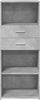 vidaXL Highboard Betongrau 50x42,5x124 cm Holzwerkstoff 846176 Bild 4