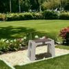Dmora Ypern-Außenbank, Gartenbank, Werkzeugbank, Mehrzweckbank, 100 % Made in Italy, 58 x 29 x 37 cm, Beige und Braun Bild 2