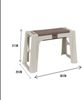 Dmora Ypern-Außenbank, Gartenbank, Werkzeugbank, Mehrzweckbank, 100 % Made in Italy, 58 x 29 x 37 cm, Beige und Braun Bild 3