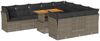 vidaXL 11-tlg. Garten-Sofagarnitur mit Kissen Grau Poly Rattan 3326979 Bild 2