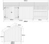 Plus Gartenhaus Multi 3 Module 619 x 238 cm natur mit Doppeltür, offen Bild 4
