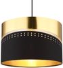 LED Hängeleuchte OR, Metall, Schwarz, Textil, E27, H 120 cm Bild 3