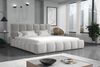 Polsterbett Doppelbett GIOTTO Komplettset 200x200cm Stoff Magic Velvet Hellgrau Bild 5