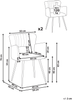 Esszimmerstuhl 2er Set SANILAC Samtstoff Dunkelrot Bild 2