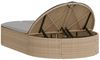 vidaXL Doppel-Sonnenliege mit Auflagen Beige Poly Rattan 368649 Bild 5
