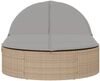 vidaXL Doppel-Sonnenliege mit Auflagen Beige Poly Rattan 368649 Bild 3