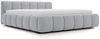 GRAINGOLD Cloud Low Bett 180x200, Polsterbett mit Bettkasten und Lattenrost, Velour-Stoff, Grau Bild 2