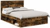 vidaXL Bettrahmen Geräucherte Eiche 140 x 200 cm Massives Kiefernholz 3409763 Bild 2