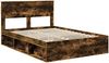 vidaXL Bettrahmen Geräucherte Eiche 140 x 200 cm Massives Kiefernholz 3409763 Bild 4