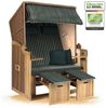 Strandkorb Hanse Strandkorb Strandkorb 2-Sitzer Ostsee Volllieger in Natur Beige Grün, BxTxH: 120x80x160 cm, Ostsee Volllieger, Ostsee 2-Sitzer Modell 2025, Stabiles Wacholder mit handgefertigtem Polyrattangeflecht Bild 2