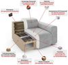 OTTO home Big-Sofa KALLIE Design-Sofa mit Steppung, Bubble-Optik, Breite 248 cm, Wellenunterfederung, hoher Sitzkomfort und modernes Design Bild 4
