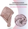 Haarturban ( Braun ) Cozy mit Knopf - 25x65cm ( One SIze ) Superweich Flauschig - Saugstark, Handtuch Haare Turban Haarhandtuch Schnelltrocknend Bild 4