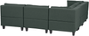 Beliani 'Unstad' Sofa, Grün, Stoff, 72 x 228 x 228 cm, ohne Ottomane, Rechts Bild 5