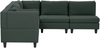 Beliani 'Unstad' Sofa, Grün, Stoff, 72 x 228 x 228 cm, ohne Ottomane, Rechts Bild 4