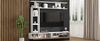 TV-Schrank 180x35x22,5 cm, hängend & stehend, Weiß/Eiche, 2 Türen Bild 4