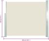 vidaXL Ausziehbare Seitenmarkise 120x300 cm Creme 45360 Bild 5