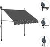 vidaXL Einziehbare Markise Handbetrieben mit LED 150 cm Anthrazit 145863 Bild 3