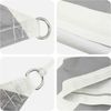vidaXL Sonnensegel Hellgrau und Weiß 2 x 2 m 100 % Polyester Oxford 42030991 Bild 4