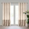 Eurofirany 'CARLI' Ösenvorhang mit Rüschen, Velours, Polyester beige, 140x250 cm Bild 2