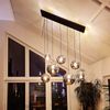 s.luce Orb 5-flammige Esstischlampe 2-reihig 160cm Klar Bild 3